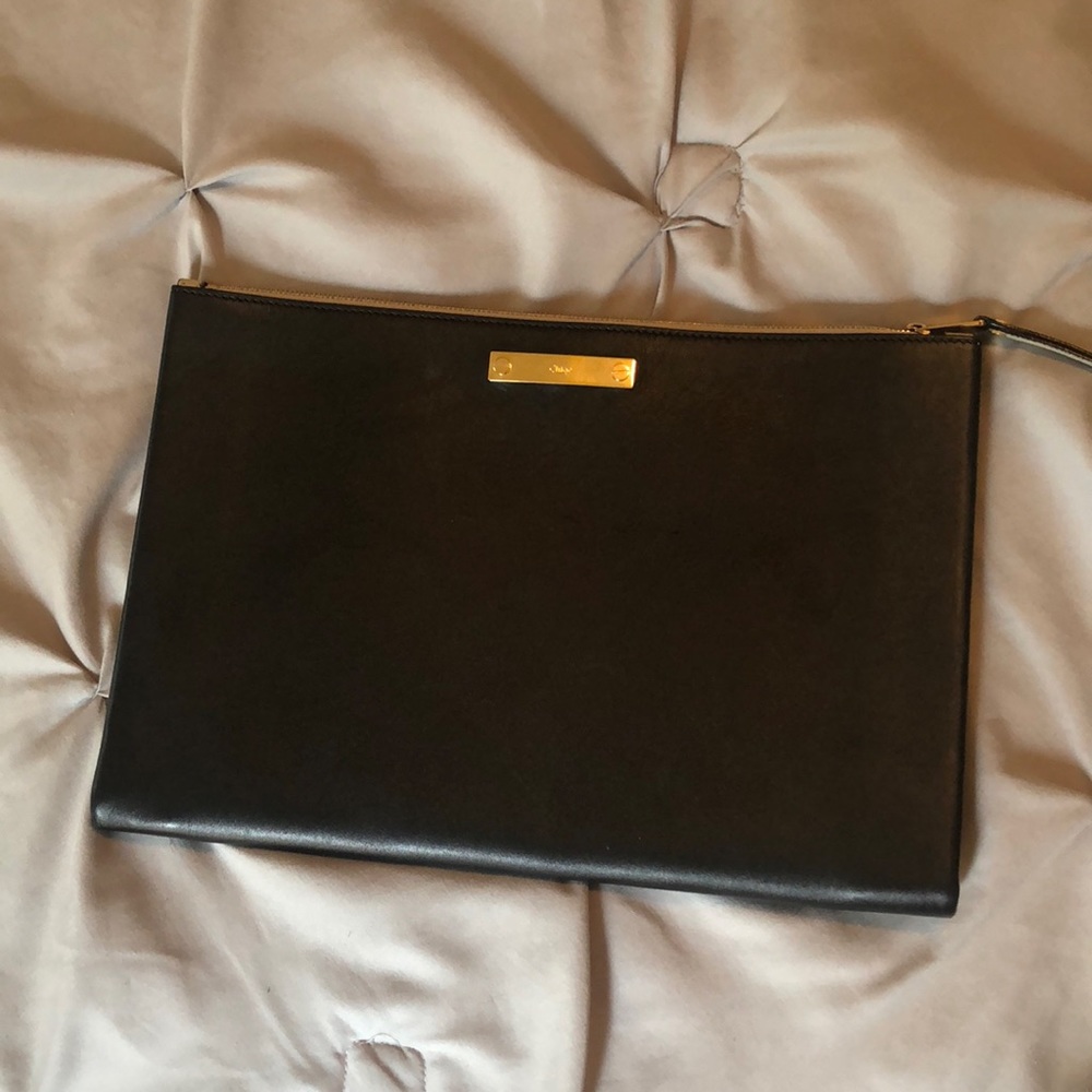 Chloe black clutch/wristlet